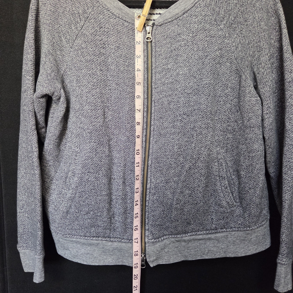 J. Jill Gray Zip-Up Sweater 100% Cotton - Picture 7 of 8